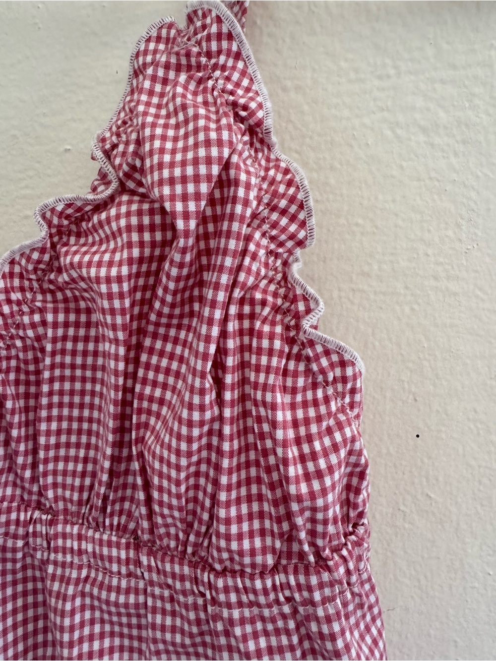 Red and white  Ruffle Cami Tank - Picture 4 of 7